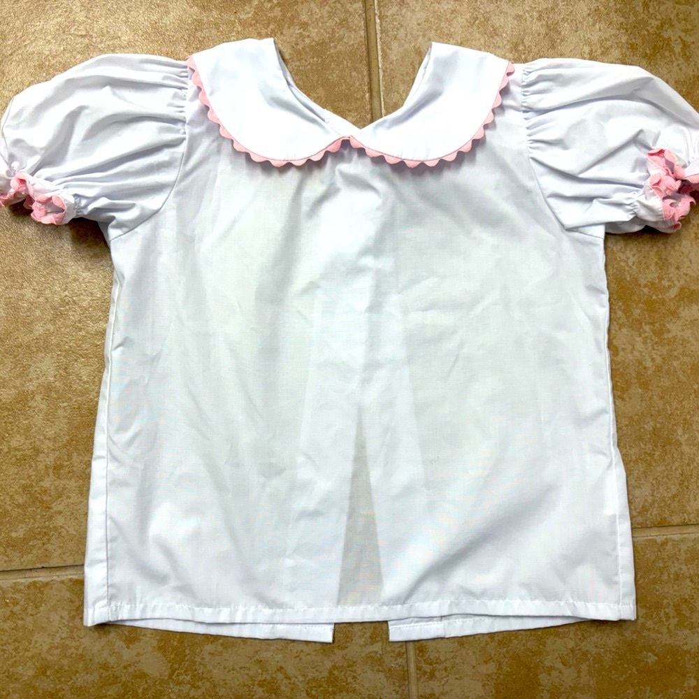 The Beaufort Bonnet Company White and Pink Kids Shirt